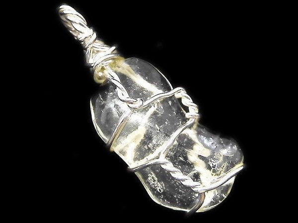 [Video][One of a kind] Libyan Desert Glass Rough Nugget Pendant Silver925 NO.3