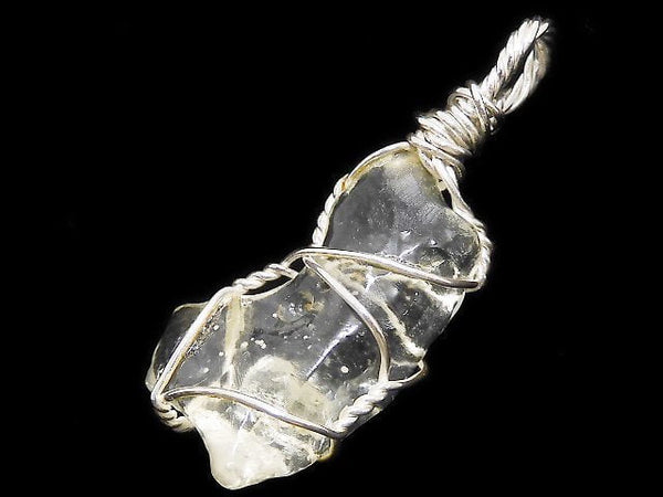 [Video][One of a kind] Libyan Desert Glass Rough Nugget Pendant Silver925 NO.5