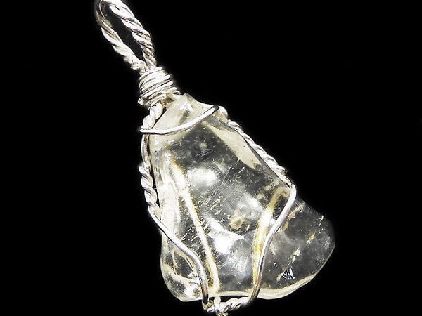 [Video][One of a kind] Libyan Desert Glass Rough Nugget Pendant Silver925 NO.11