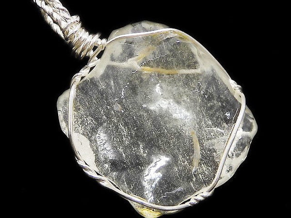 [Video][One of a kind] Libyan Desert Glass Rough Nugget Pendant Silver925 NO.18
