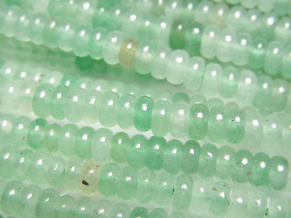 [Video] Green Aventurine Roundel 4x4x2mm 1strand beads (aprx.15inch/37cm)