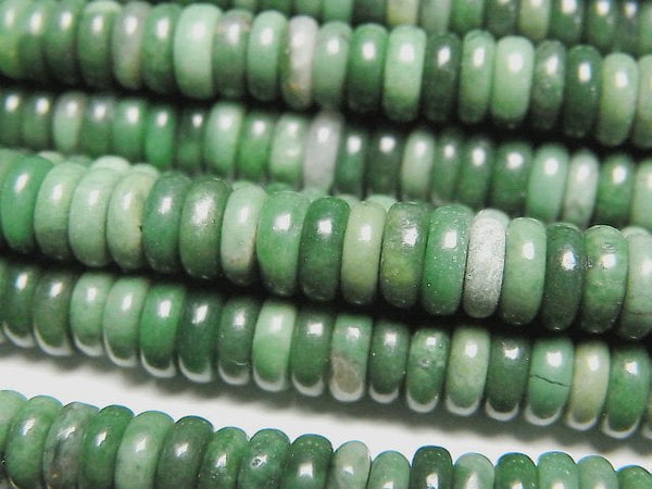 [Video]Nephrite Jade Roundel 6x6x2mm 1strand beads (aprx.15inch/37cm)