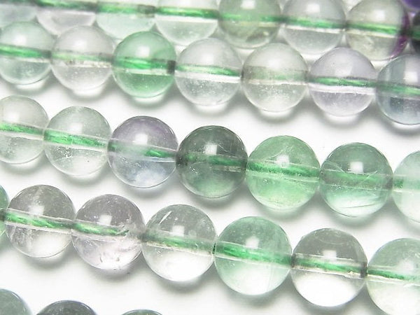 [Video] Multi color Fluorite AA++ Round 8mm 1strand beads (aprx.15inch/37cm)