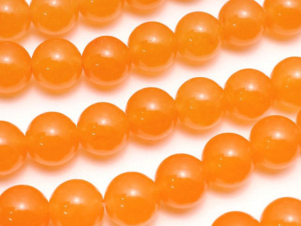 Orange Jade Round 8mm 1strand beads (aprx.15inch/36cm)