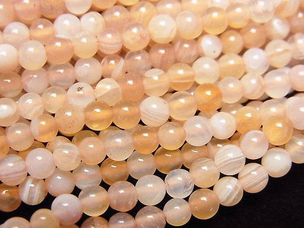 [Video]Orange Botswana Agate Round 3mm 1strand beads (aprx.15inch/38cm)