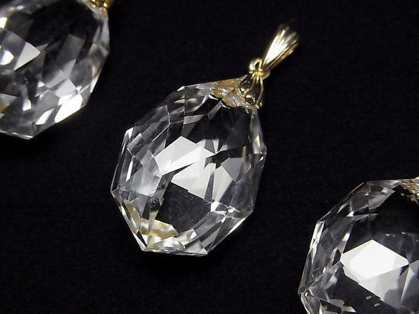 [Video]High Quality Crystal AAA Multiple Facets Faceted Pendant [SS][S][M] NO.2 14KGP
