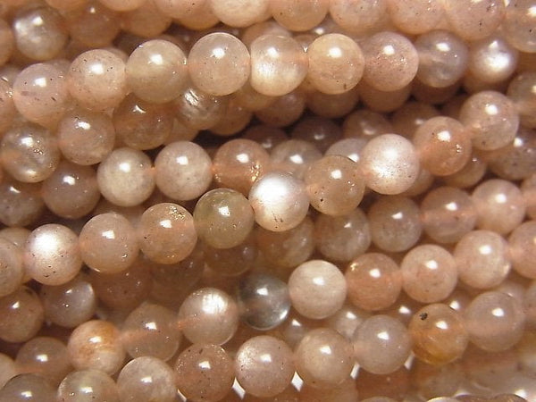 [Video] Orange Moonstone AA Round 4.5mm 1strand beads (aprx.15inch/38cm)