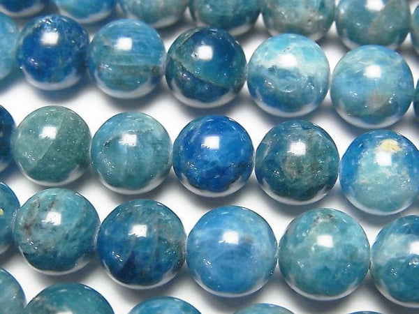[Video] Blue Apatite AA Round 10mm half or 1strand beads (aprx.15inch/37cm)