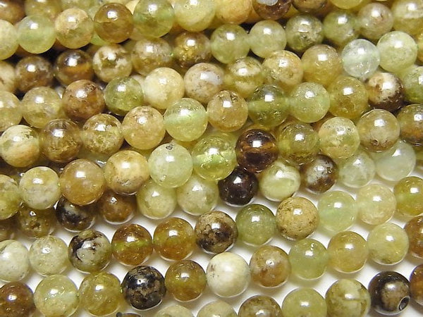 [Video] Grossular Garnet AA Round 4mm 1strand beads (aprx.15inch/38cm)