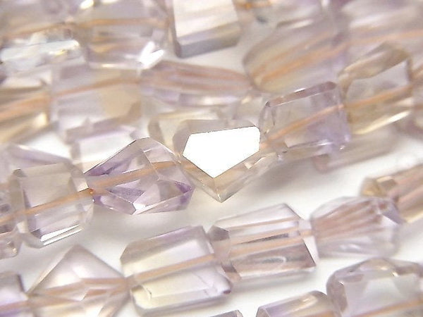 [Video]High Quality Ametrine AA++ Faceted Nugget half or 1strand beads (aprx.15inch/38cm)