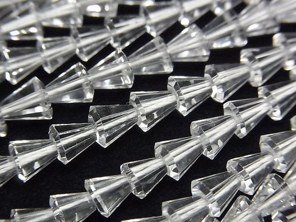 [Video] Crystal AAA Deformed Faceted Drop 5x4.5x4.5mm half or 1strand beads (aprx.15inch/38cm)