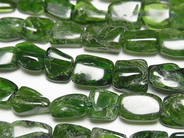 [Video]Chrome Diopside AA Flat Nugget 1strand beads (aprx.15inch/38cm)