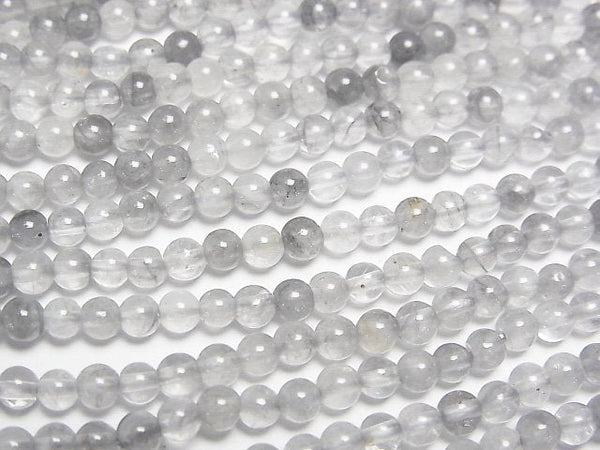 [Video] Gray Quartz AA Round 3mm 1strand beads (aprx.15inch/38cm)