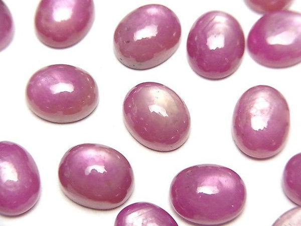 [Video]High Quality Star Ruby AAA Oval Cabochon 10x8mm 1pc