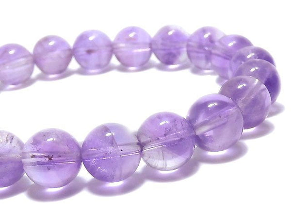[Video][One of a kind] High Quality Bi-color Amethyst AAA- Round 9mm Bracelet NO.3