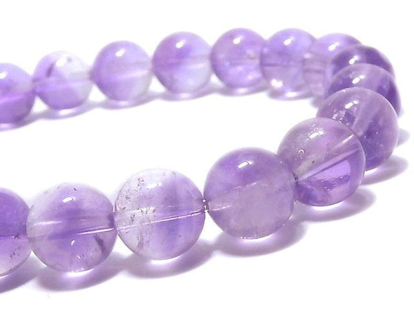 [Video][One of a kind] High Quality Bi-color Amethyst AAA- Round 9mm Bracelet NO.6