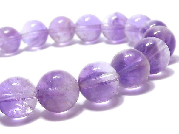 [Video][One of a kind] High Quality Bi-color Amethyst AAA- Round 9.5mm Bracelet NO.9