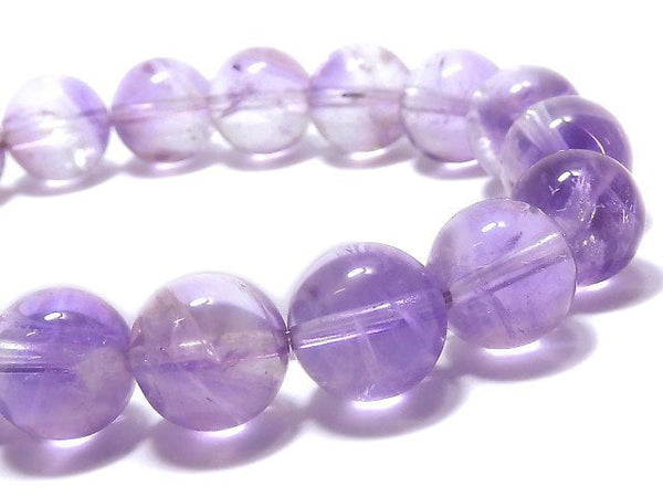 [Video][One of a kind] High Quality Bi-color Amethyst AAA- Round 10mm Bracelet NO.11