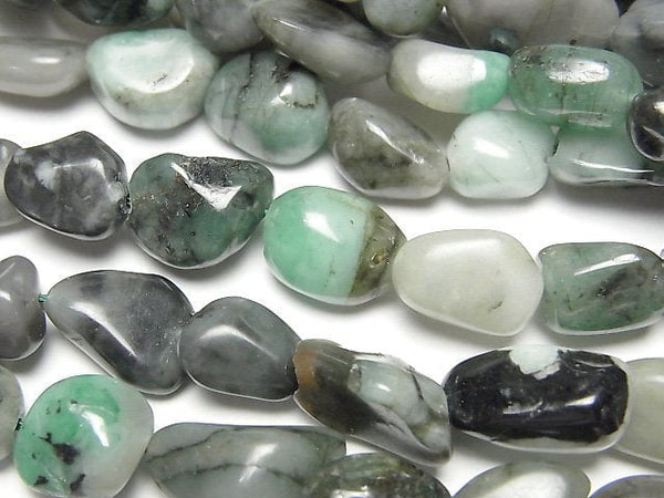 [Video] Brazil Emerald AA Nugget 1strand beads (aprx.15inch/38cm)