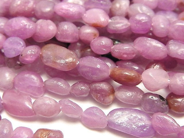 [Video] Burmese Ruby (Pink Sapphire)AA Small Size Nugget 1strand beads (aprx.15inch/38cm)