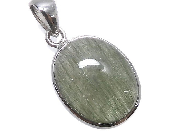 [Video][One of a kind] Actinolite in Quartz AAA Pendant Silver925 NO.2