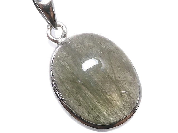 [Video][One of a kind] Actinolite in Quartz AAA Pendant Silver925 NO.3