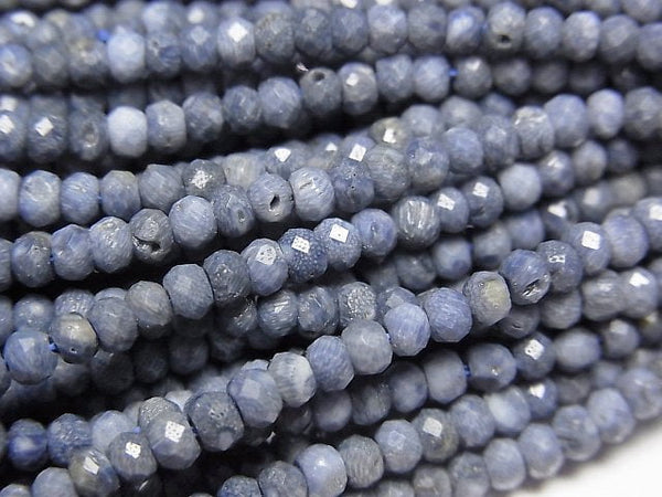 [Video] High Quality! Loose stone Ponzi Coral Faceted Button Roundel 3x3x2mm 1strand beads (aprx.15inch/37cm)