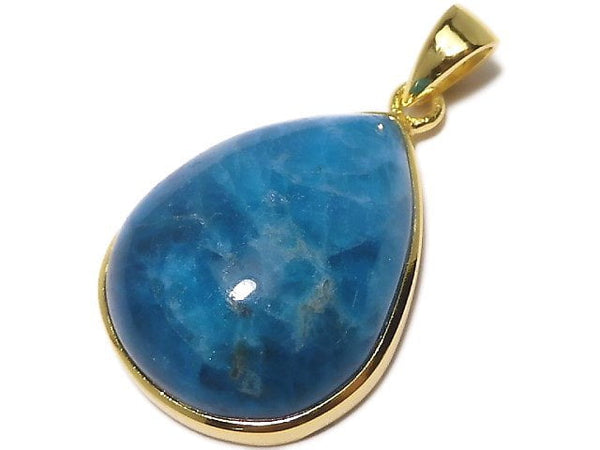 [Video][One of a kind] Blue Apatite AA++ Pendant 18KGP NO.51