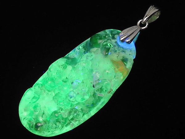 [Video][One of a kind] High Quality Hyalite Opal AAA- Pendant Silver925 NO.115