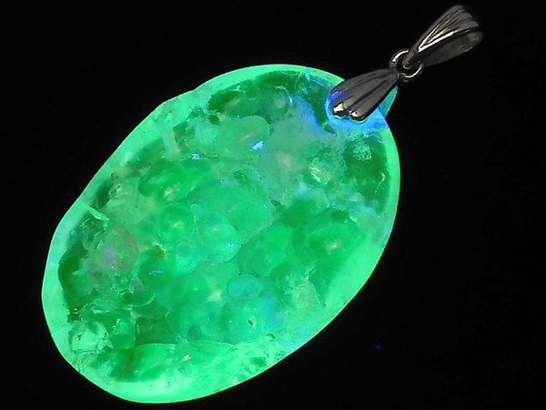 [Video][One of a kind] High Quality Hyalite Opal AAA- Pendant Silver925 NO.116