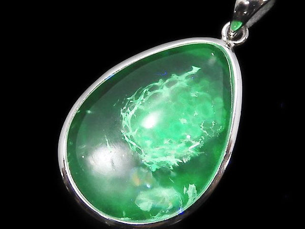 [Video][One of a kind] High Quality Hyalite Opal AAA- Pendant Silver925 NO.19
