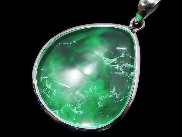 [Video][One of a kind] High Quality Hyalite Opal AAA- Pendant Silver925 NO.21