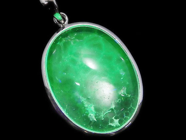[Video][One of a kind] High Quality Hyalite Opal AAA- Pendant Silver925 NO.22