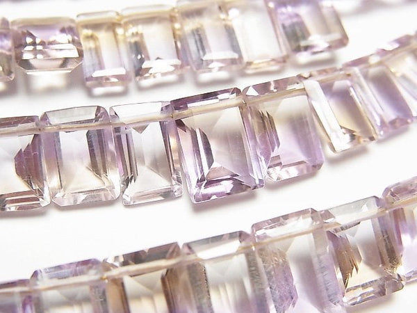 [Video]High Quality Ametrine AAA Rectangle Faceted 1strand (18pcs)