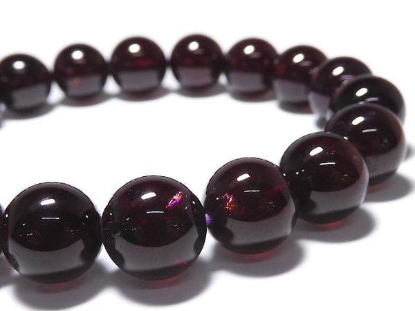 [Video][One of a kind] High Quality Rhodolite Garnet AAA Round 9.5mm Bracelet NO.11