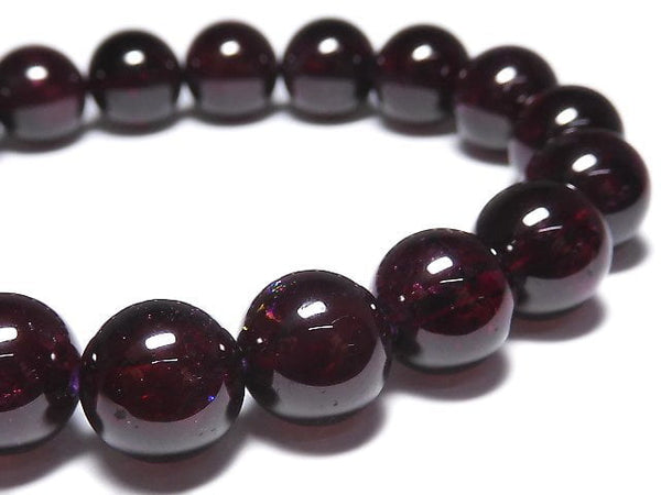 [Video][One of a kind] High Quality Rhodolite Garnet AAA Round 9.5mm Bracelet NO.12