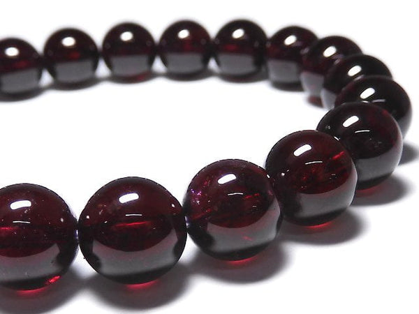 [Video][One of a kind] High Quality Rhodolite Garnet AAA Round 9mm Bracelet NO.15