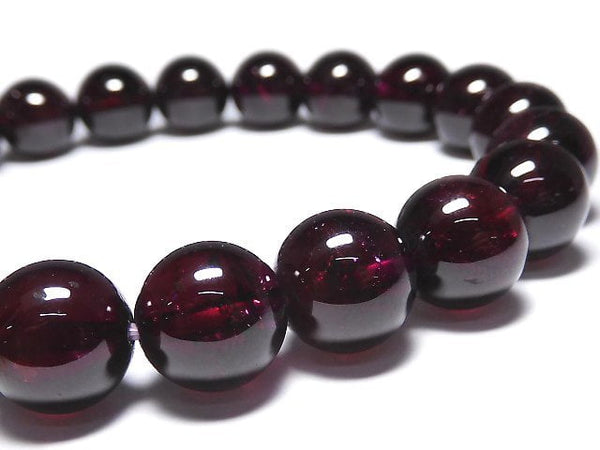 [Video][One of a kind] High Quality Rhodolite Garnet AAA Round 9.5mm Bracelet NO.16