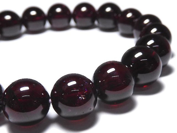 [Video][One of a kind] High Quality Rhodolite Garnet AAA Round 9.5mm Bracelet NO.17