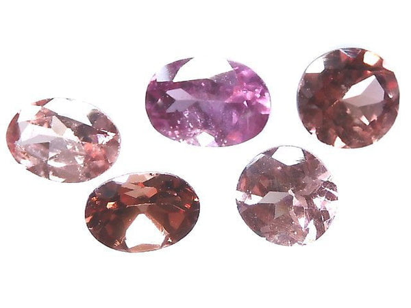 [Video][One of a kind] High Quality Champagne Garnet Loose stone Faceted 5pcs set NO.2