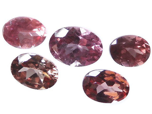 [Video][One of a kind] High Quality Champagne Garnet Loose stone Faceted 5pcs set NO.5