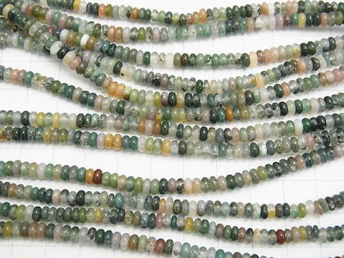 Indian Agate Roundel 4x4x2mm 1strand beads (aprx.15inch/37cm)