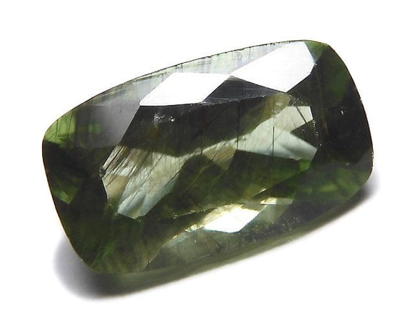 [Video][One of a kind] High Quality Ludwigitein Peridot Loose stone Faceted 1pc NO.14