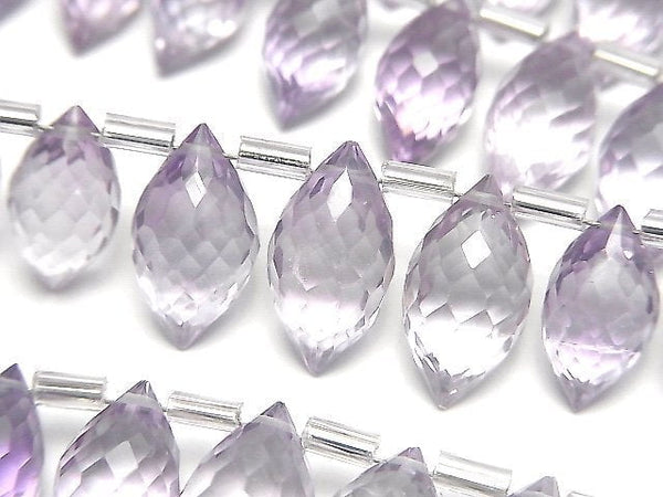 [Video]High Quality Pink Amethyst AAA Marquise Rice Faceted Briolette half or 1strand (22pcs)