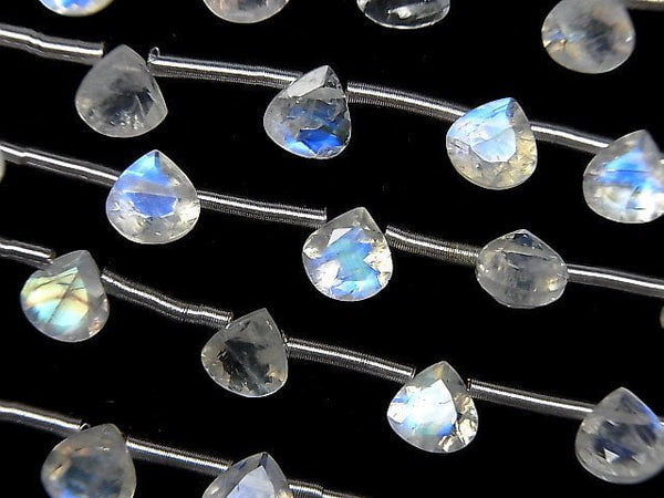 [Video] High Quality Rainbow Moonstone AAA- Chestnut Faceted 6x6mm half or 1strand (12pcs )