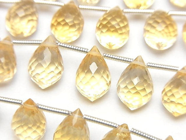 [Video]High Quality Citrine AAA- Marquise Rice Faceted Briolette half or 1strand (18pcs)