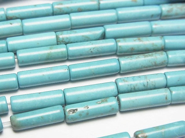 [Video]Magnesite Turquoise Tube 13x4x4mm 1strand beads (aprx.15inch/37cm)