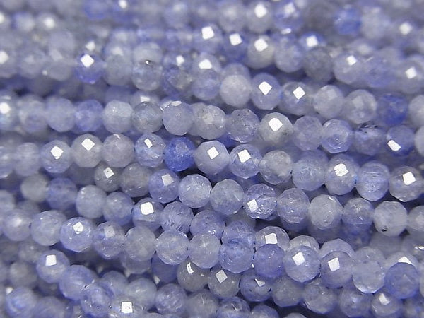 [Video]High Quality! Tanzanite AA++ Faceted Round 3mm 1strand beads (aprx.15inch/37cm)