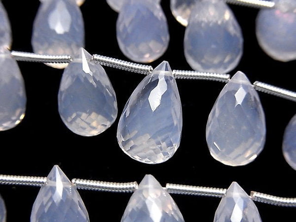 [Video]High Quality Scorolite AAA- Drop Faceted Briolette half or 1strand (14pcs)