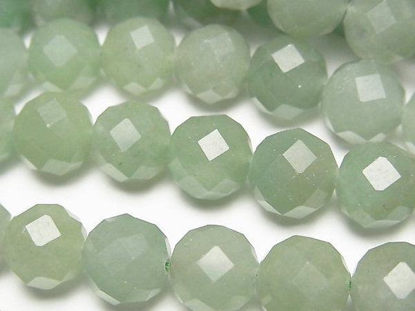 [Video] High Quality! Green Aventurine 64Faceted Round 10mm 1strand beads (aprx.15inch/36cm)